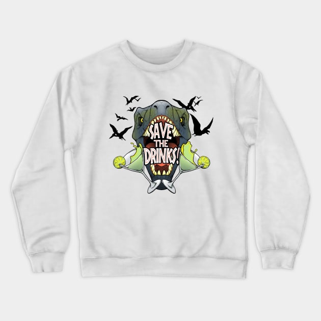 Save the Drinks! Crewneck Sweatshirt by charamath